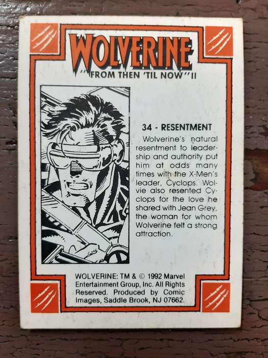 Wolverine `From then `til now` #34, Resentment