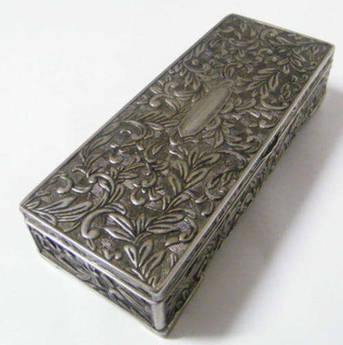 Beautiful Ornate Metal Jewelery Box - 22.5x9cm - Has space for inscription! Crazy R1 N/R!!!