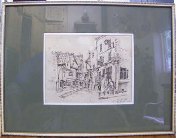 1961 - Original Drawing with extra drawing AND Poem on the back  - Titled & Signed by the Artist!