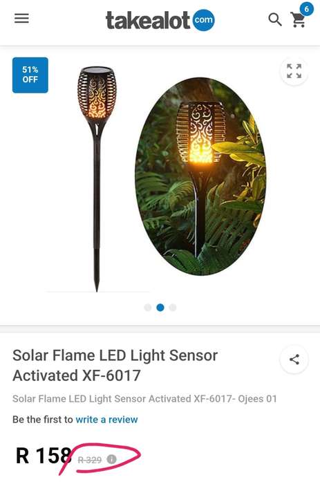 Solar Flame Sensor Activated LED TIKI TORCH Lights  XF-6017