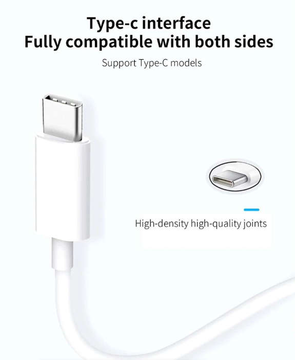 Type-C Earphones / With Microphone-White