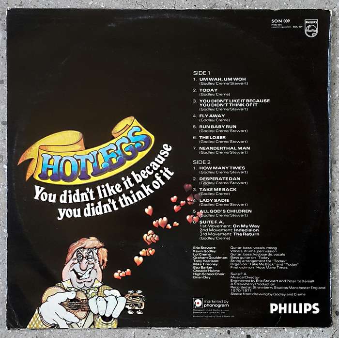HOTLEGS - YOU DID NOT LIKE IT BECAUSE YOU DIDN`T THINK OF IT Vinyl, LP, Comp. Country: UK 1976