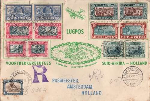 Bundle of 5 1938 / 49 Voortrekker covers in fair used condition