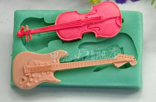 Sugar flower mould guitar and violen