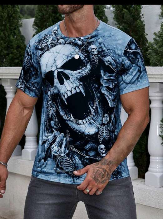 Wow amazing luxurious Men`s Manfinity LEGND skeleton printed  T shirts