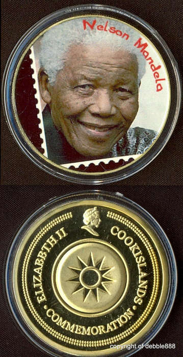 COOK ISLANDS Commemorative Token  - Nelson Mandela