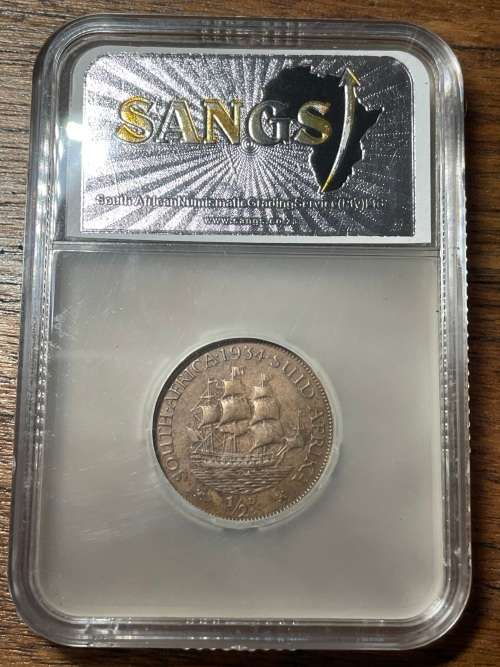 1934 1/2 penny MS61 coin value is much higher than the listed price