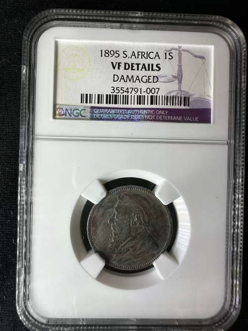 1895 * ZAR 1 Shilling * VF details