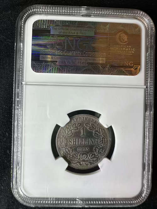 1895 * ZAR 1 Shilling * VF details