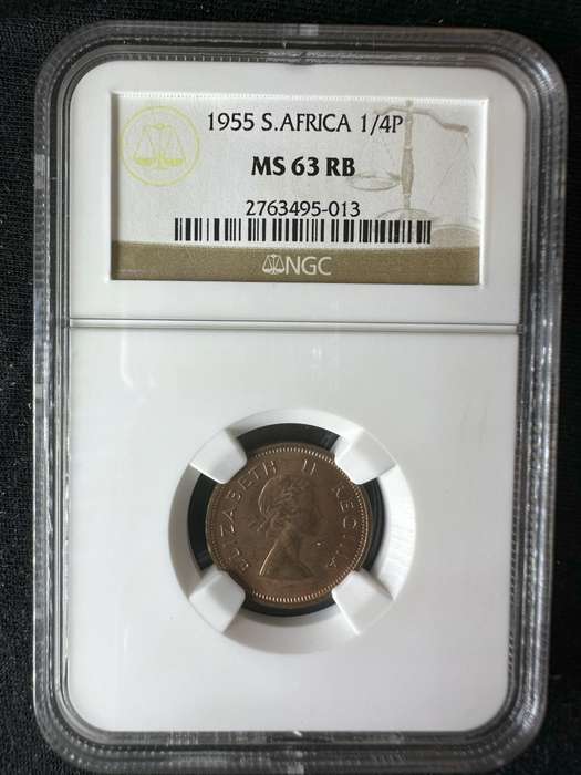 1955***1/4P***MS63RB***seldom available