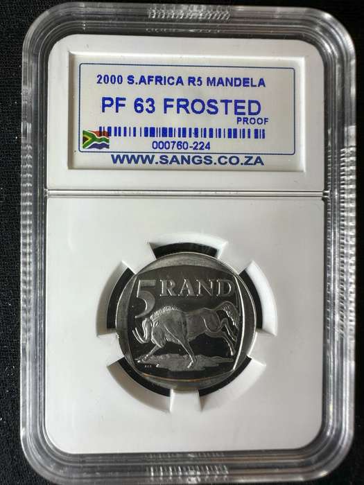 2000***Mandela Smiley***PF63 frosted***buy your coins graded