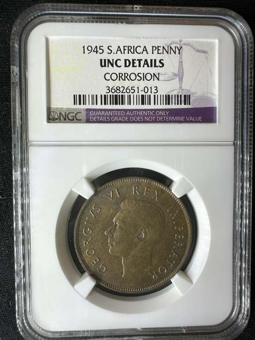 1945***Penny***UNC details***Corrosion