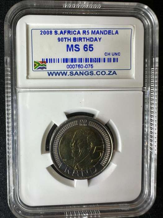 2008***Mandela Birthday***MS65***buy your coins graded