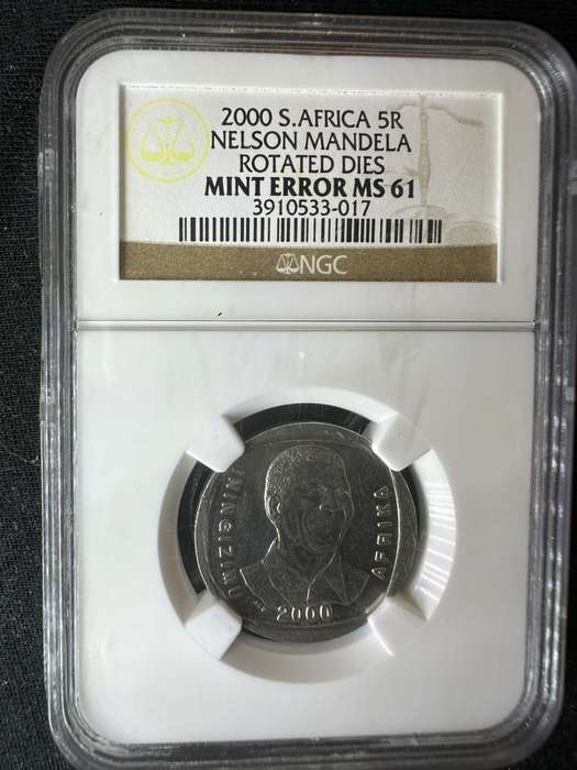 2000***Mandela Smiley Mint Error***MS61***Rotated Dies