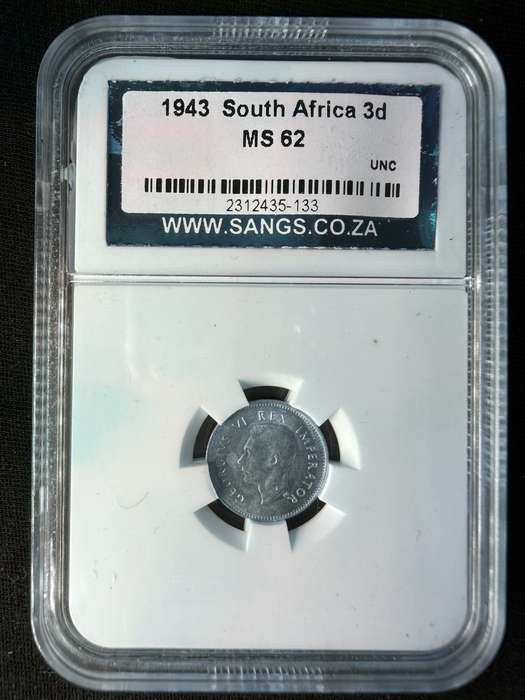 1943 P MS62 SANGS Graded Silver Coin