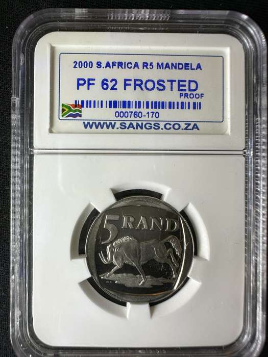 2000***R5 Smiling Mandela***PF62 frosted***SANGS graded