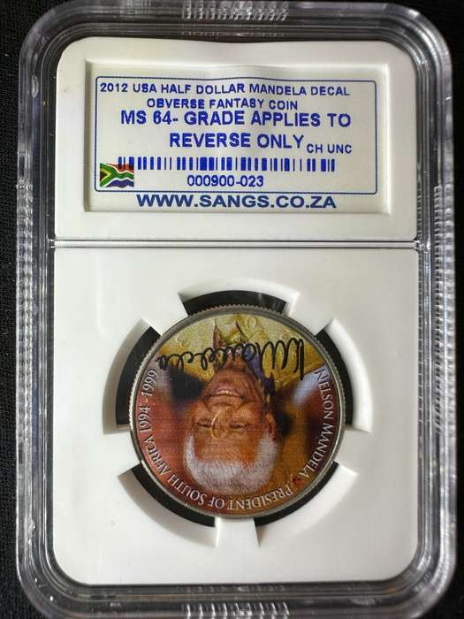 2012***1/2 Dollar MANDELA fantasy ***MS64***Seldom seen