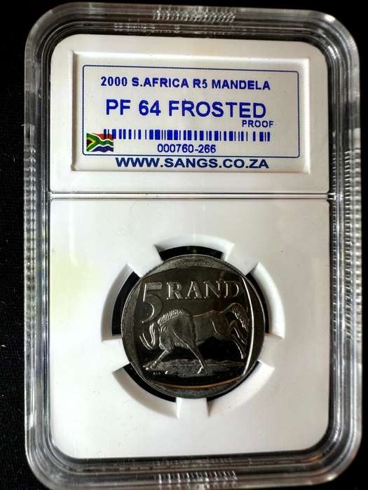 2000***R5 Smiling Mandela***PF64 Frosted***SANGS