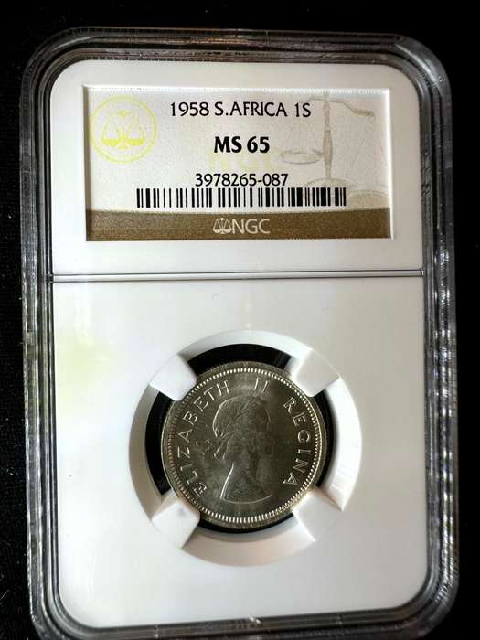 1958***Shilling***MS65***NGC