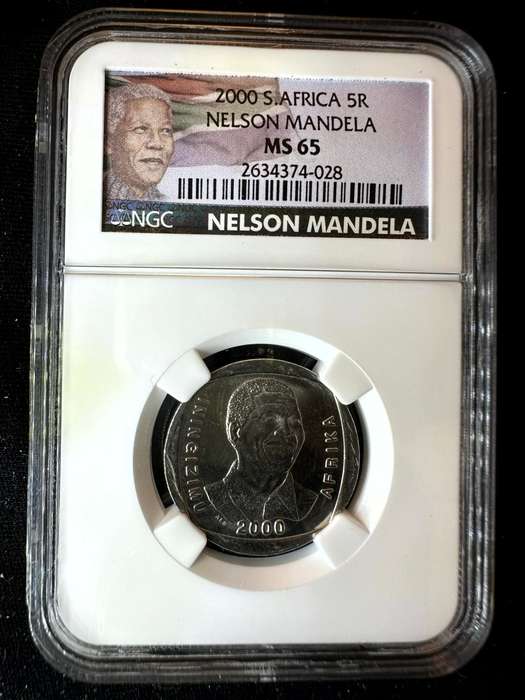 2008***R5 Mandela 90th Birthday***MS65***NGC