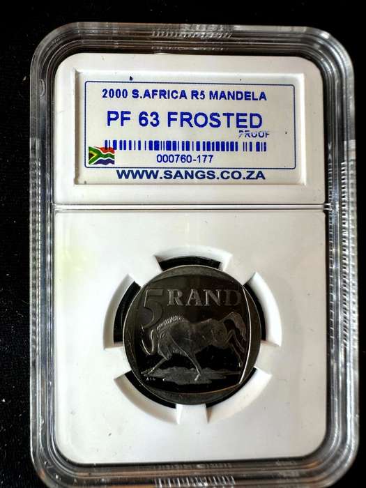 2000***R5 Smiling Mandela***PF63 frosted***NGC