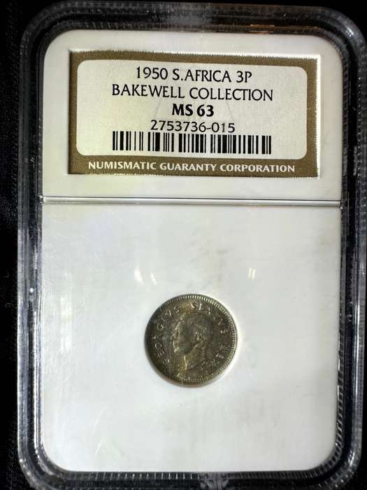 1950***3P***MS63***NGC bakewell collection