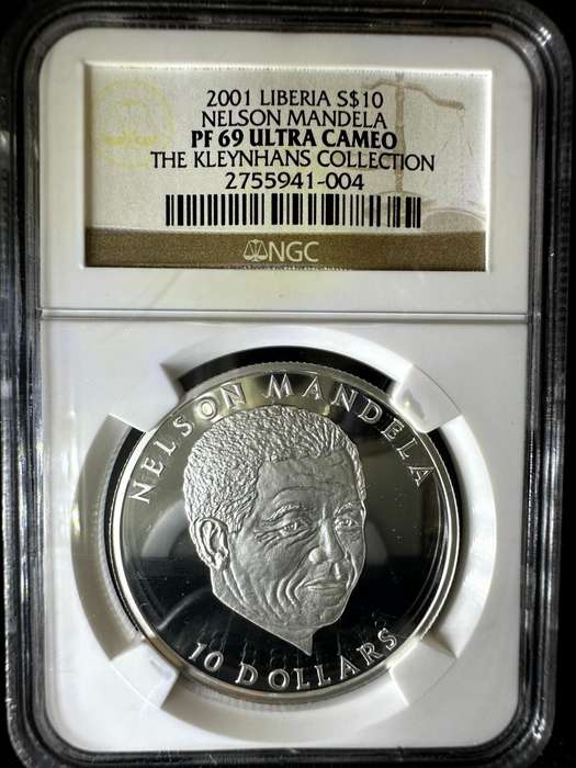 2001 Liberia $10 PF69 Kleinhans Collection