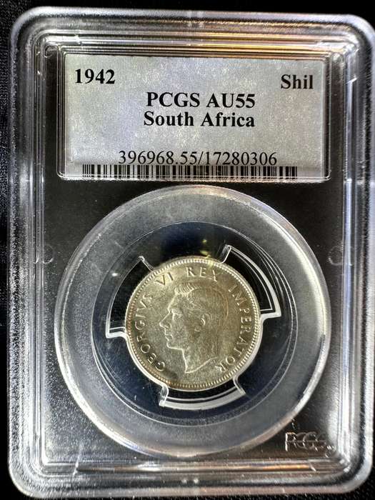 1942***Shilling***Au55***NGC
