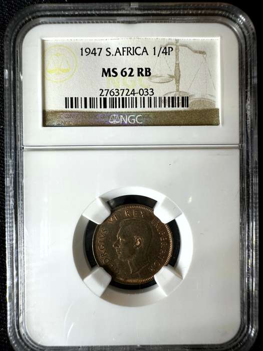 1947***1/4P***MS62RB***NGC
