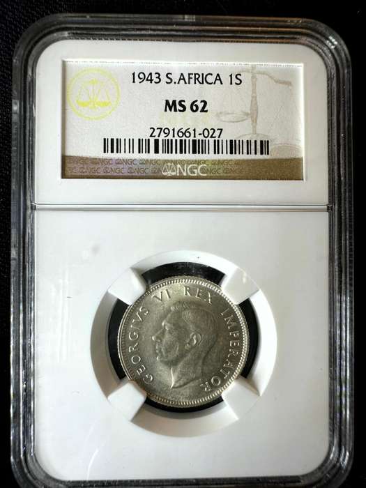 1943***shilling***MS62***NGC
