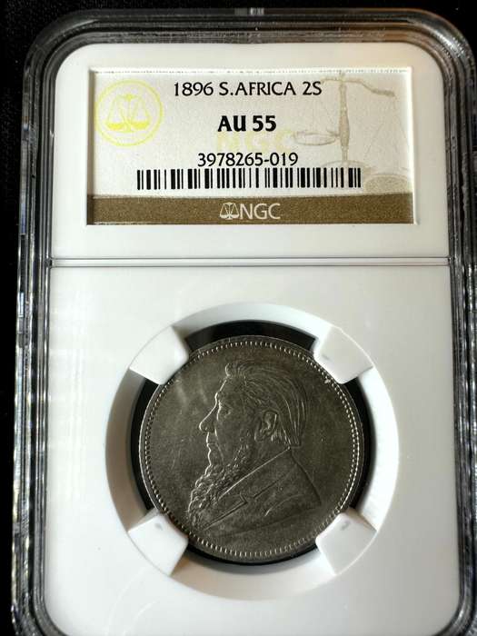 1896***2 Shilling***Au55***NGC