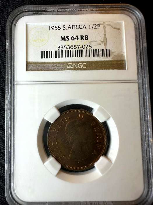 1955***1/2P***MS64RB***NGC