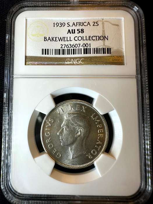 1939***2 Shilling***AU58***NGC from the bakewell collection