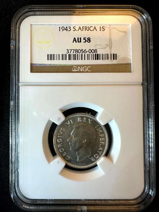 1943***Shilling***AU58***NGC