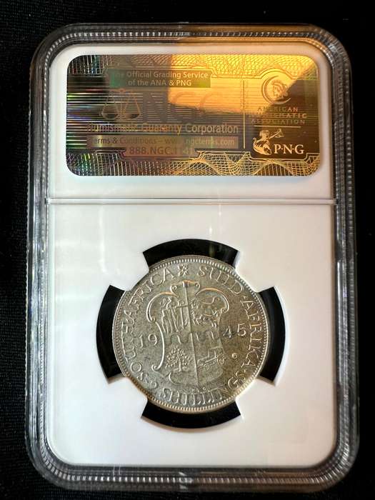 1945***2 Shilling***AU58***NGC
