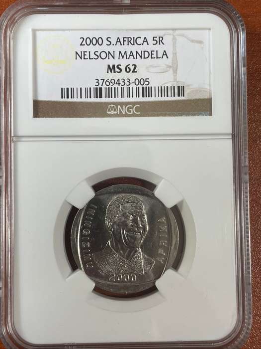 2000 *** Smiley Mandela *** MS62 *** Buy your coins graded