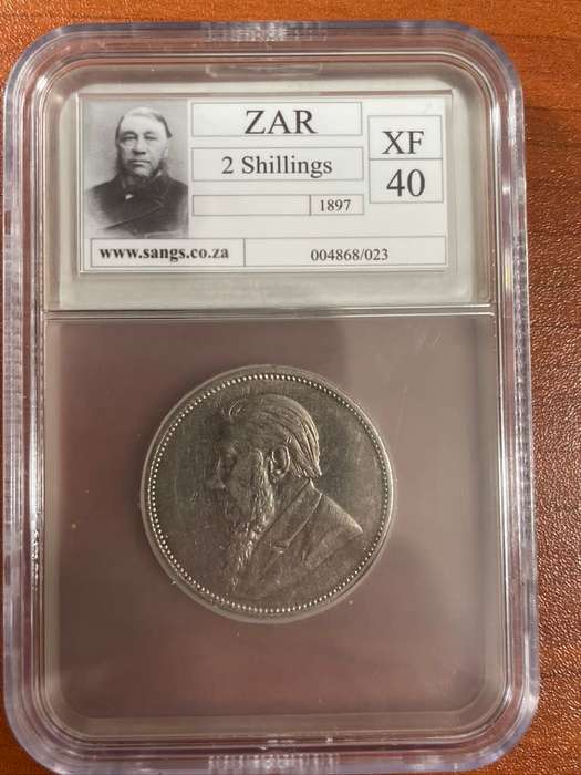 1897 *** 2 Shilling *** XF40 *** Buy coins graded