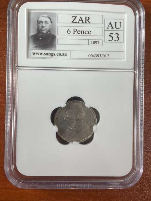 1897 *** 6P *** AU53 *** Decent A/UNC
