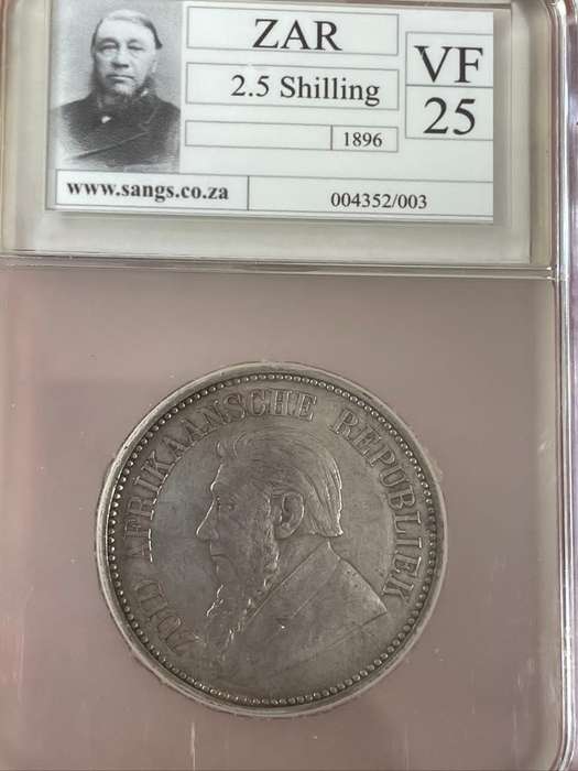 1896 *** 2 1/2 Shilling *** VF25 *** ZAR on the rise