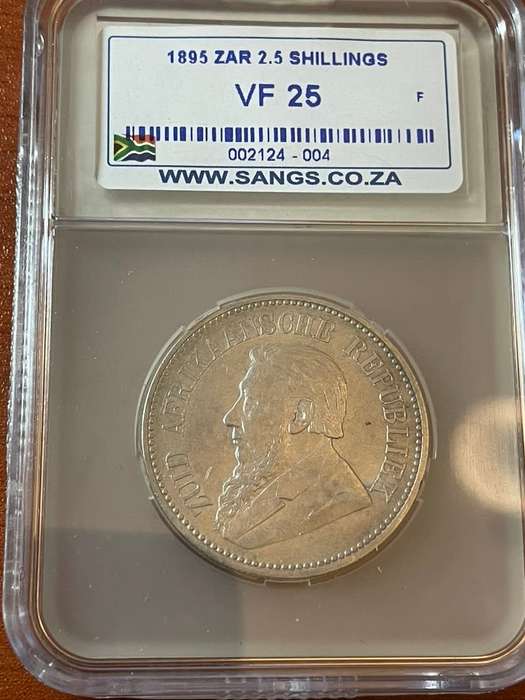 1895 2 1/2 shilling coin in VF25 condition - hard to find