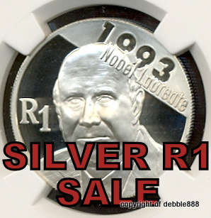 SILVER 1 RAND SALE !!!!! *** 2007 FW De Klerk Nobel Laureate - PF69 Ultra Cameo *****