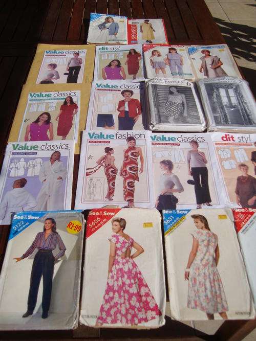 18 x mixed sewing patterns - SEE AND SOW, VALUE and DIT STYL