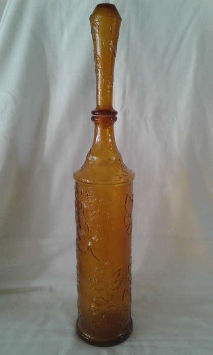 vintage BROWN ITALIAN GENIE BOTTLE in perfect condition - height 52cm