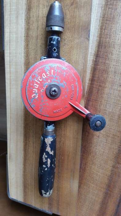 vintage QUALCAST CLIPPER hand drill made in ENGLAND