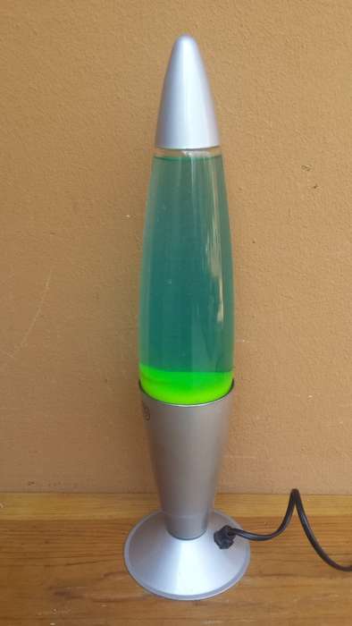 Stunning green and blue larva lamp.