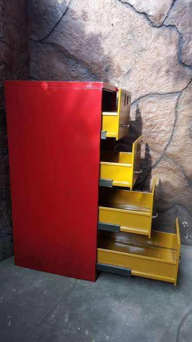 Large metal metal filing cabinet.