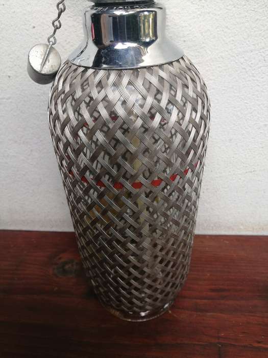 Beautiful vintage stainless steel soda maker.
