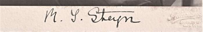 A Rare Hand-signed Photograph of Tibbie Steyn