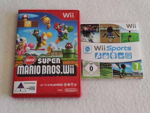 Nintendo Wii Console + 3 Games + Box (25th Anniversary Super Mario Limited Edition Console)