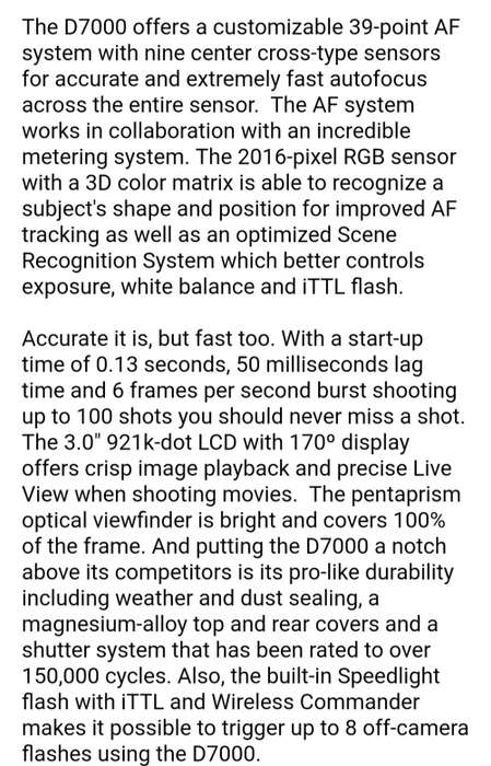 New Nikon d7000 body only 16.2 Mp and 1080 HD video